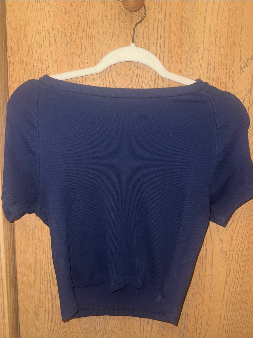 Aerie ribbed navy Short Sleeve Top